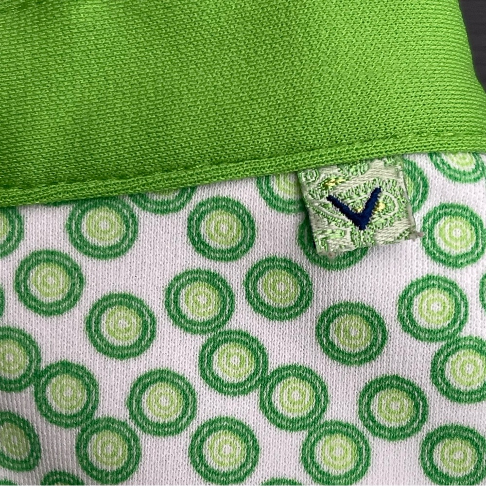 Callaway Golf Green/White Circle Pattern Side Tie Skort Skirt (6) - Picture 10 of 10